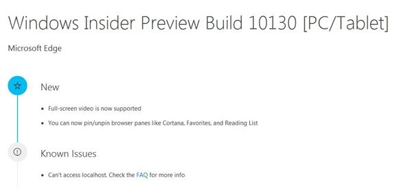 Windows 10 Edge瀏覽器新特性:全屏播放