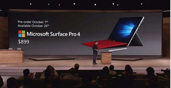 平板界標(biāo)桿!Surface Pro 4 今日預(yù)售,5714元起