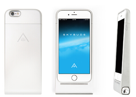 Skybuds運動耳機,結合iPhone手機殼充電