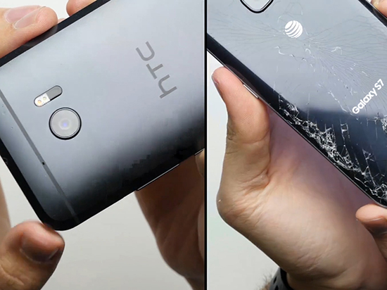 三星S7對比HTC 10耐摔測試:一秒就輸了