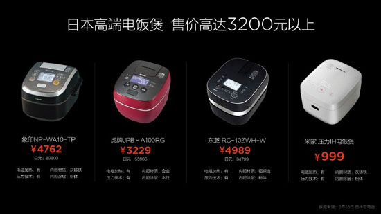 999元!小米米家IH電飯煲發(fā)布:秒殺日貨