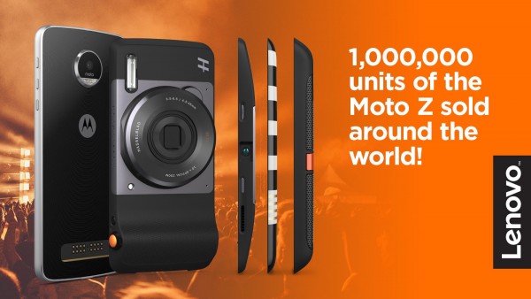 市場反應良好 聯想稱Moto Z全球銷量突破100萬 