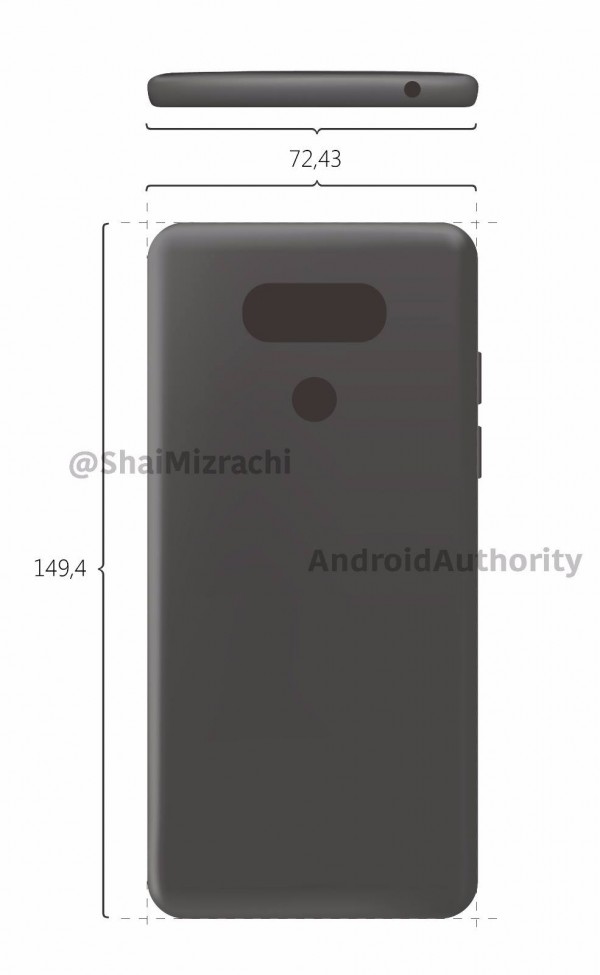LG G6渲染圖曝光：比G5更窄了