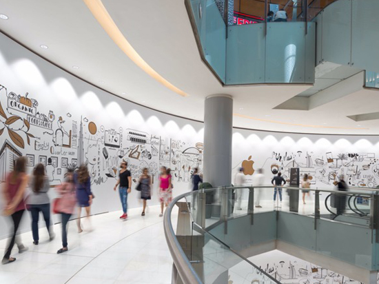 迪拜第三家Apple Store即將開業:獨特藝術長廊