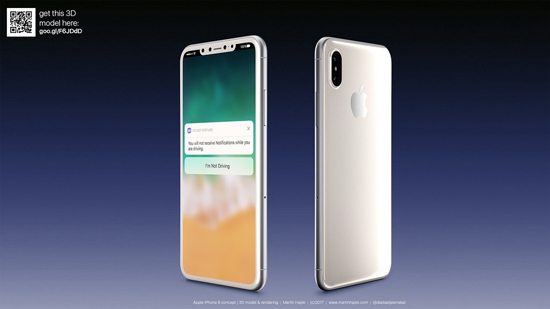 不出意外iPhone 8就是長這樣了:全面屏驚艷 額頭開孔感人