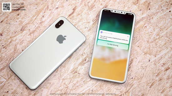不出意外iPhone 8就是長這樣了:全面屏驚艷 額頭開孔感人