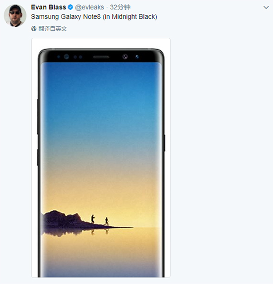 從未失手過!爆料大神提前“發布”三星Galaxy Note8
