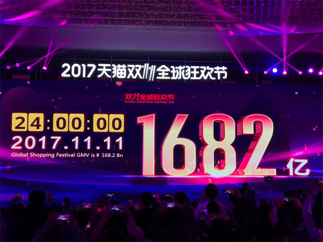 1682億破紀錄！2017天貓雙11全球狂歡節數據匯總