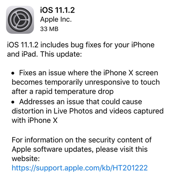蘋果發布iOS系統更新：修復iPhone X低溫下屏幕問題