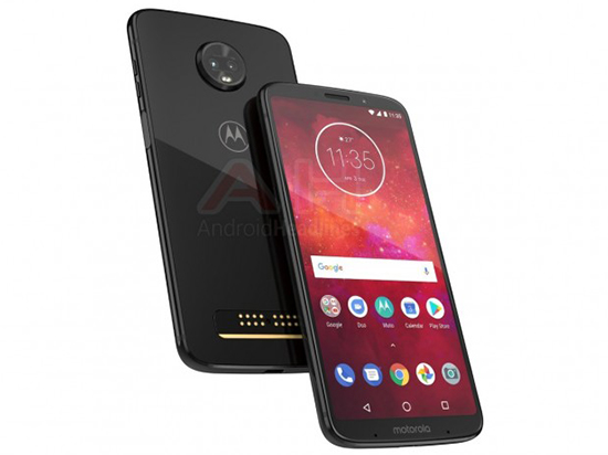 摩托首款全面屏模塊手機?Moto Z3 Play官方渲染圖曝光