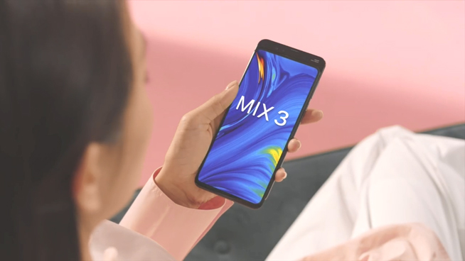 小米預熱大方秀小米MIX3:2400萬前置雙攝 滑蓋3D結構光解鎖