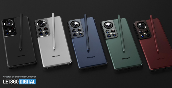 三星Galaxy S22 Ultra渲染圖：奧林巴斯后置2億主攝搶眼！
